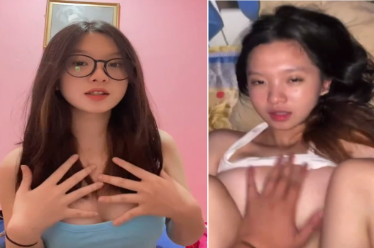 Bắt bạn gái dạng háng miệng ngậm đồ lót
