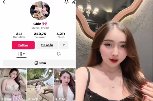 Tiktoker Chin bị địt miệng há mồm